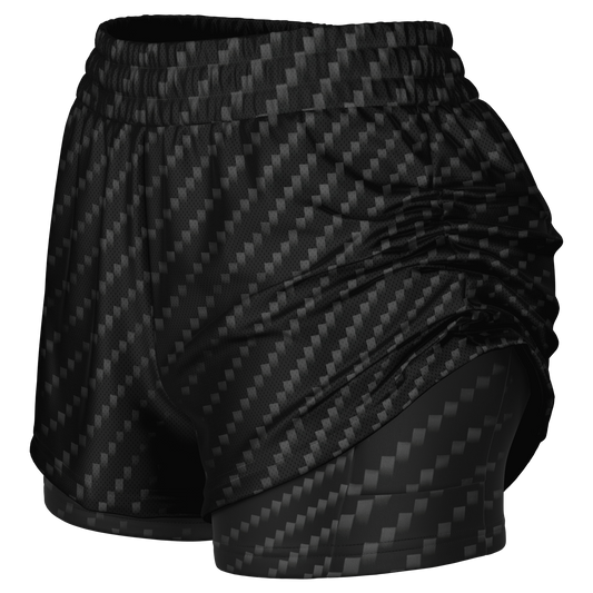 Stealth Carbon Women's 2-in-1 Shorts - ARKIV3