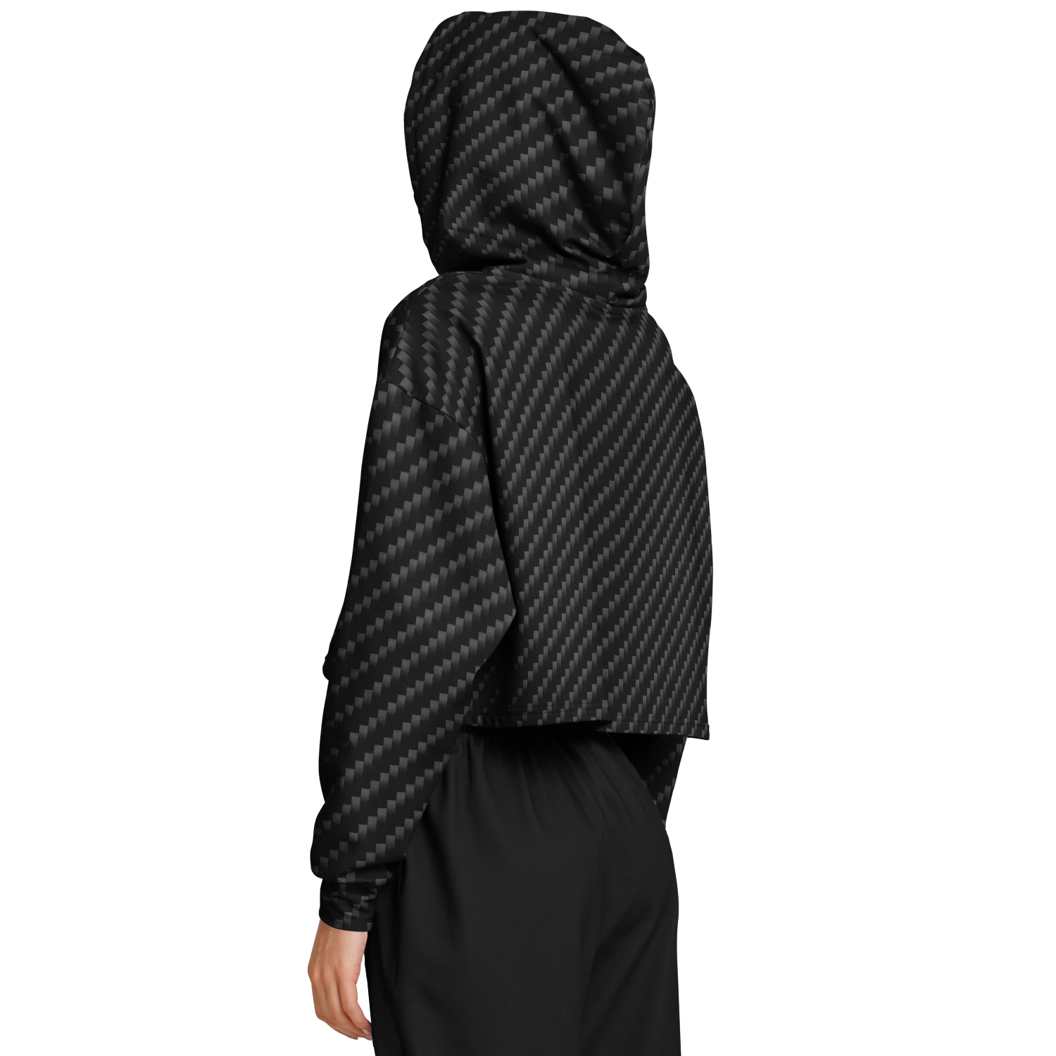 Stealth Carbon Cropped Hoodie - ARKIV3