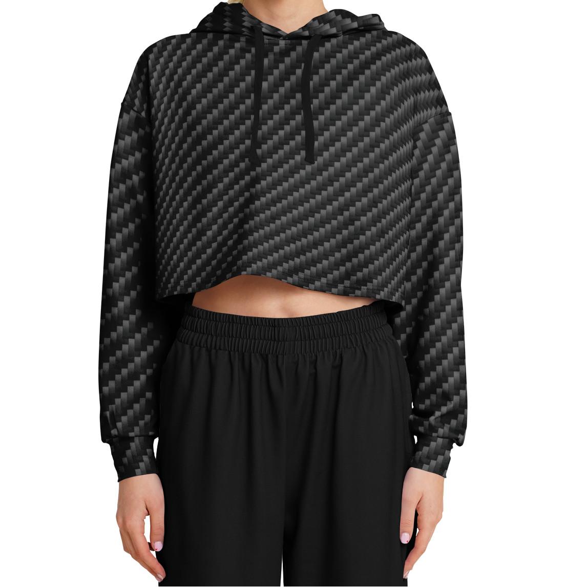 Stealth Carbon Cropped Hoodie - ARKIV3