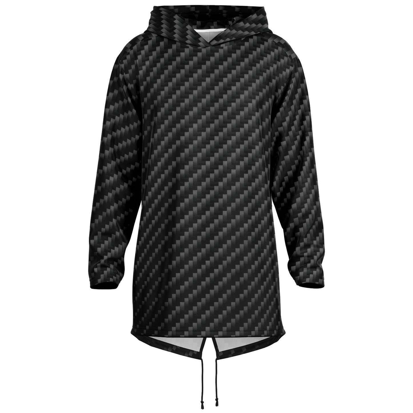 Stealth Carbon Heavy Longline Hoodie - ARKIV3