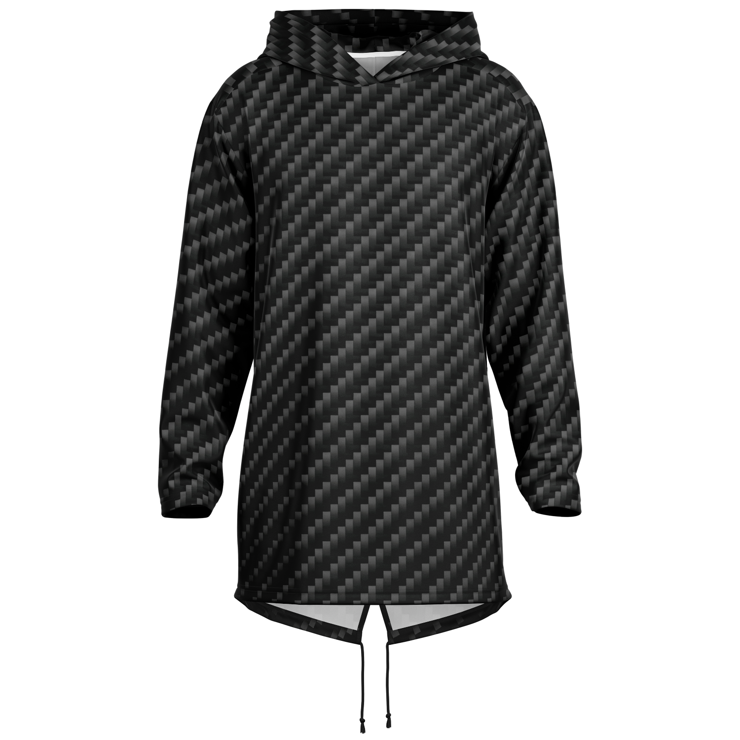 Stealth Carbon Heavy Longline Hoodie - ARKIV3