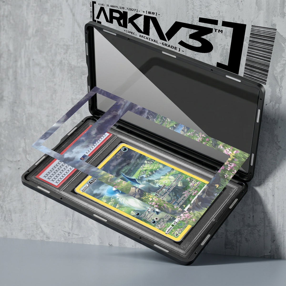 ARKIV3 PSA graded exploded mockup