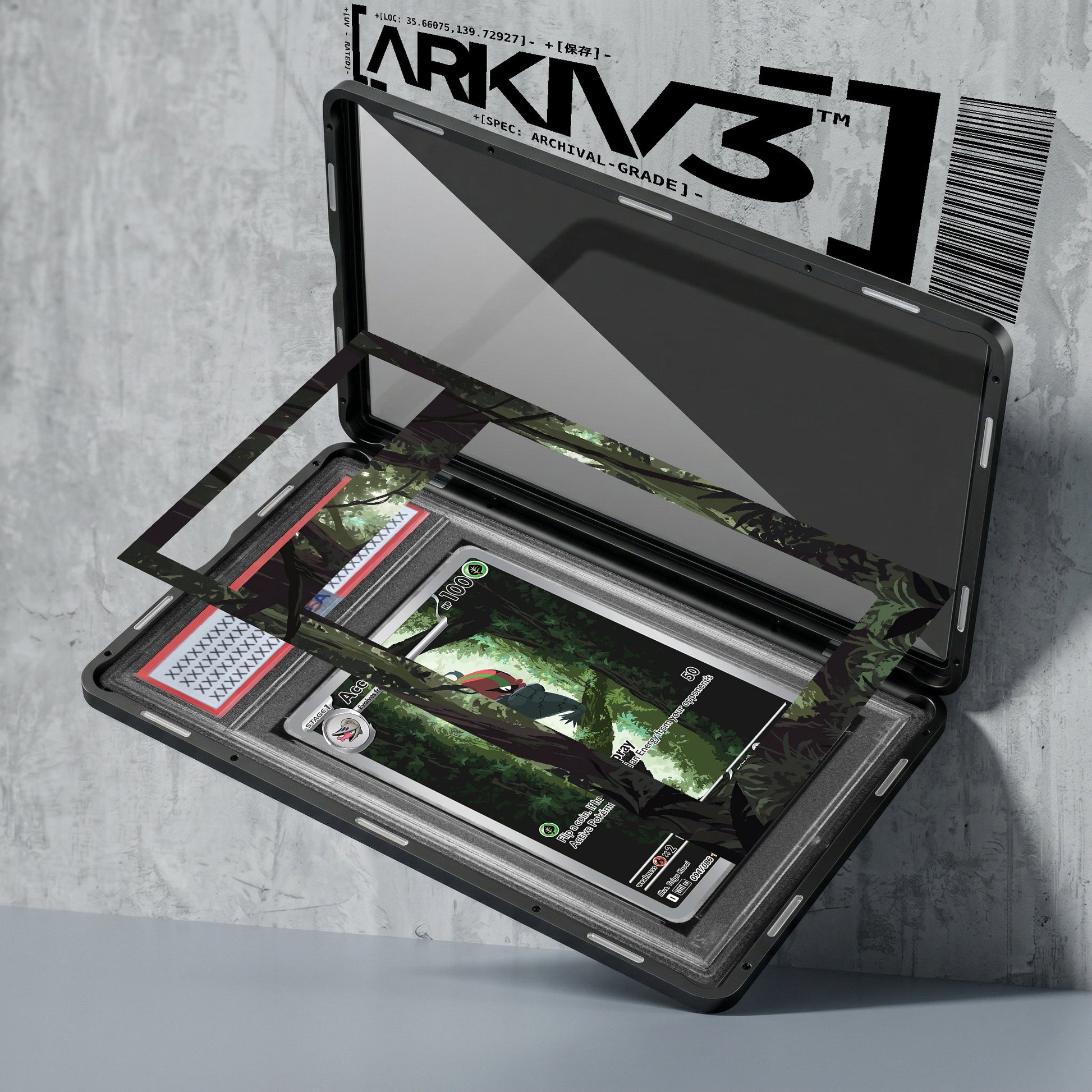 ARKIV3 PSA graded exploded mockup