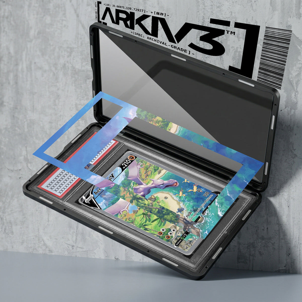 ARKIV3 PSA graded exploded mockup