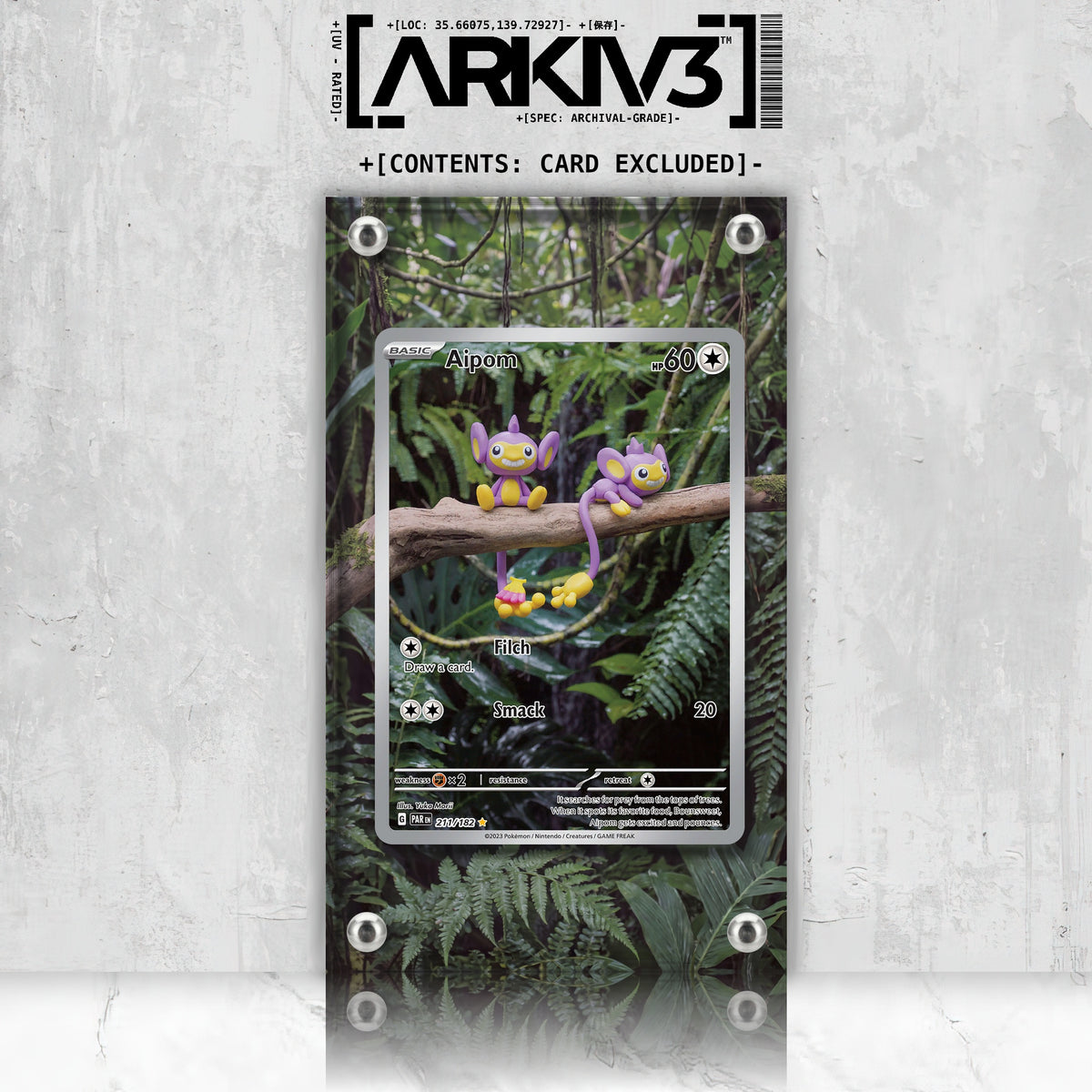 [UNIT: 211/182] // Aipom Extended Art Display Case - Raw