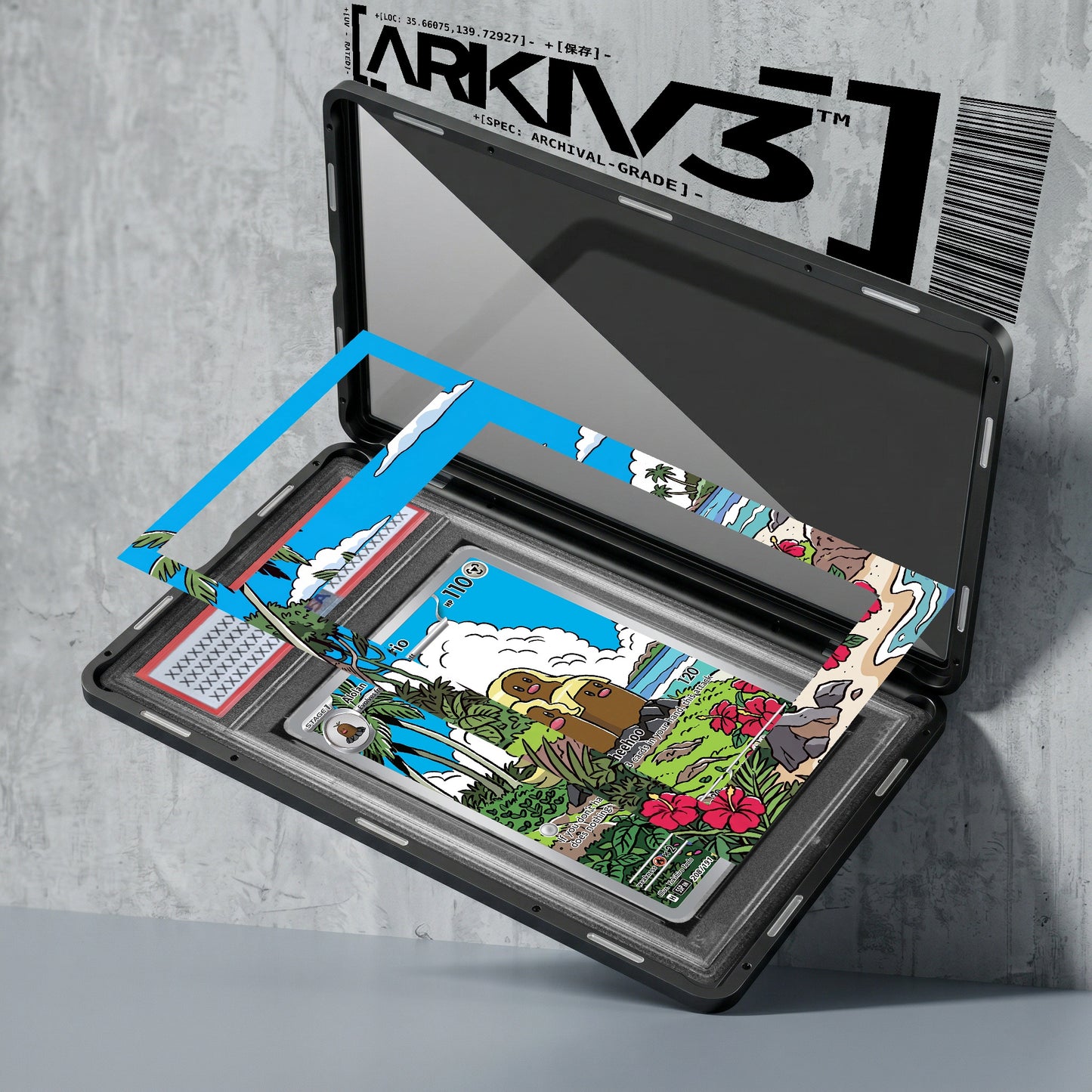 ARKIV3 PSA graded exploded mockup