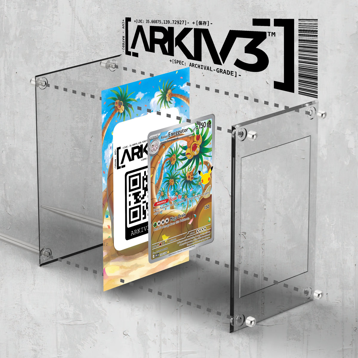 [UNIT: 129/128] // Alolan Exeggutor Extended Art Display Case - Raw