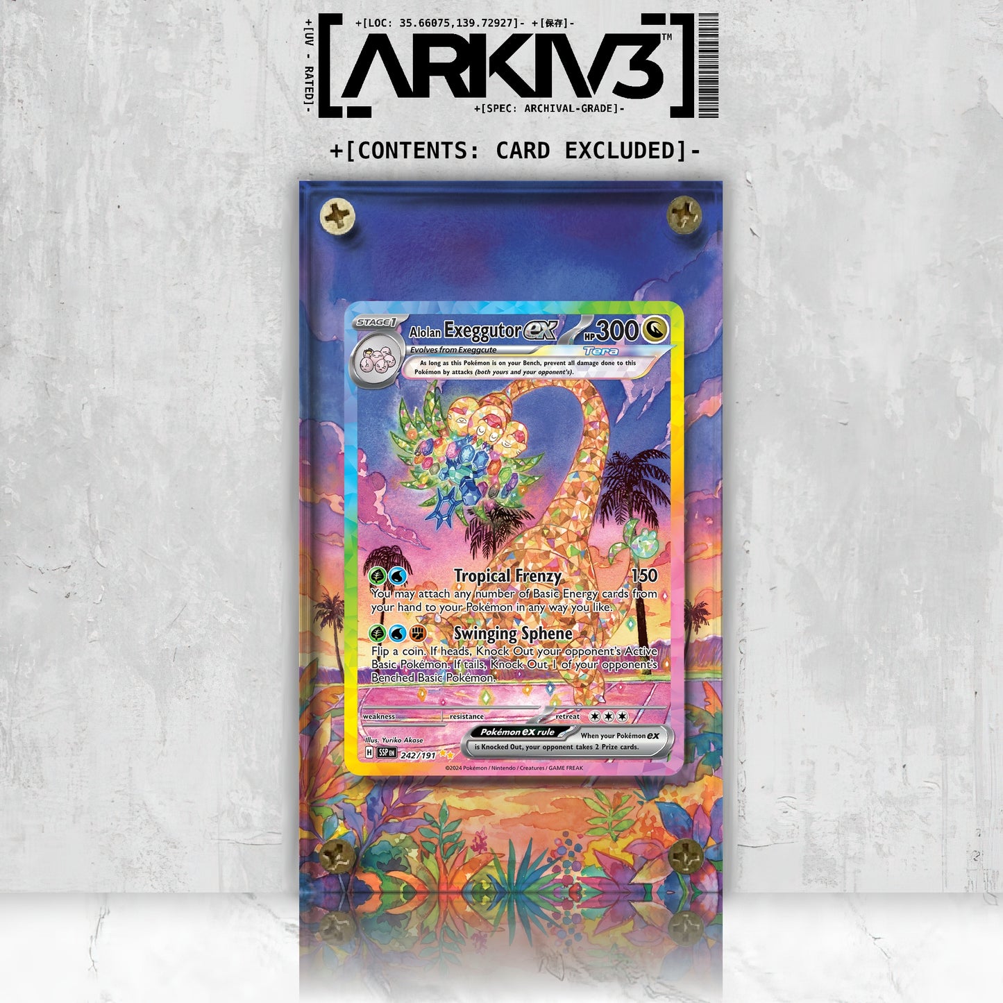 [UNIT: 242/191] // Alolan Exeggutor ex Extended Art Display Case - Raw