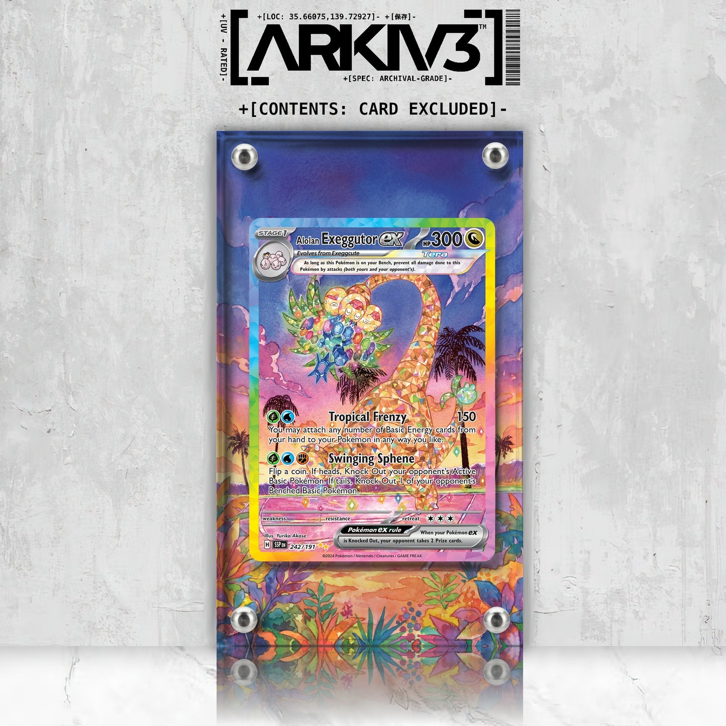 [UNIT: 242/191] // Alolan Exeggutor ex Extended Art Display Case - Raw