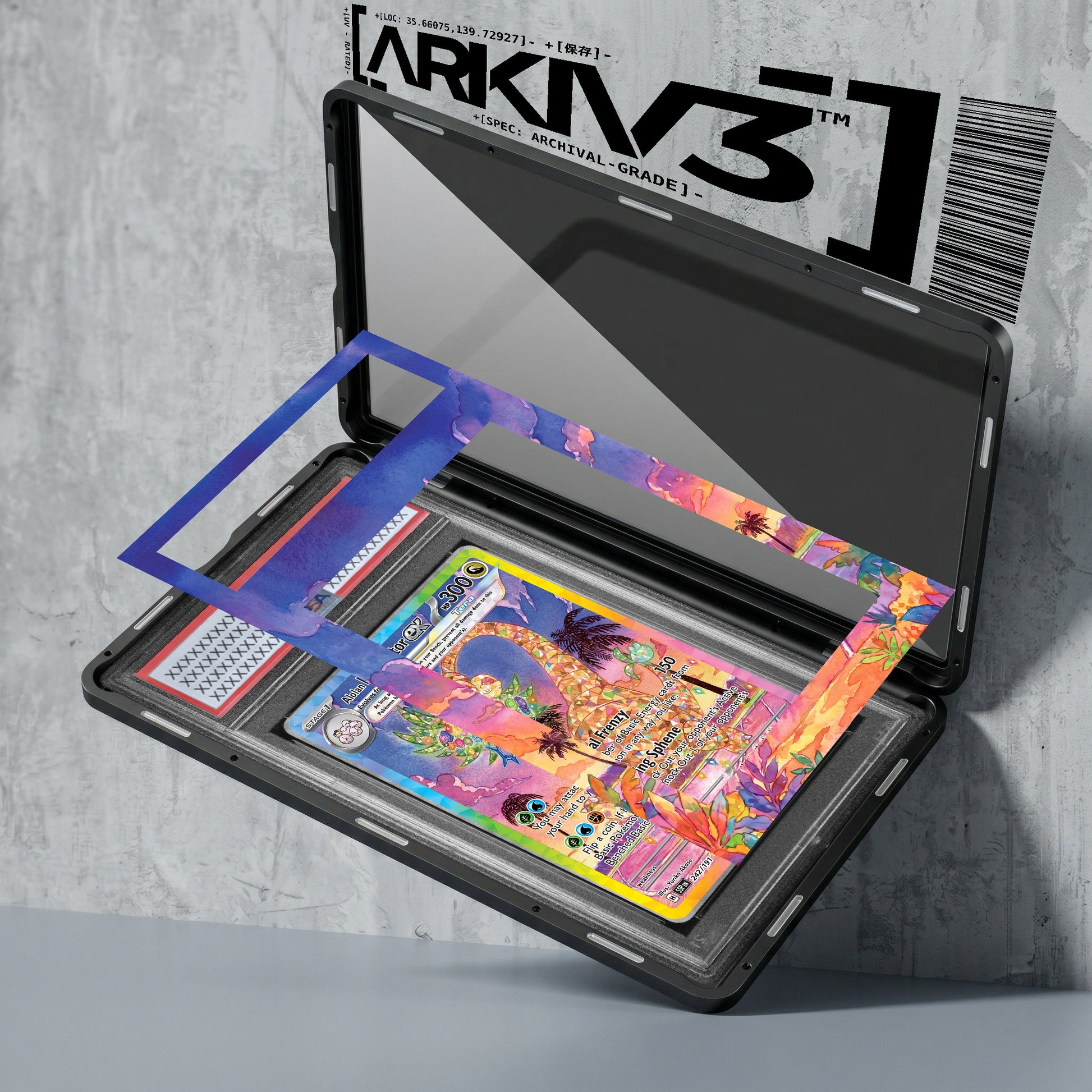 ARKIV3 PSA graded exploded mockup