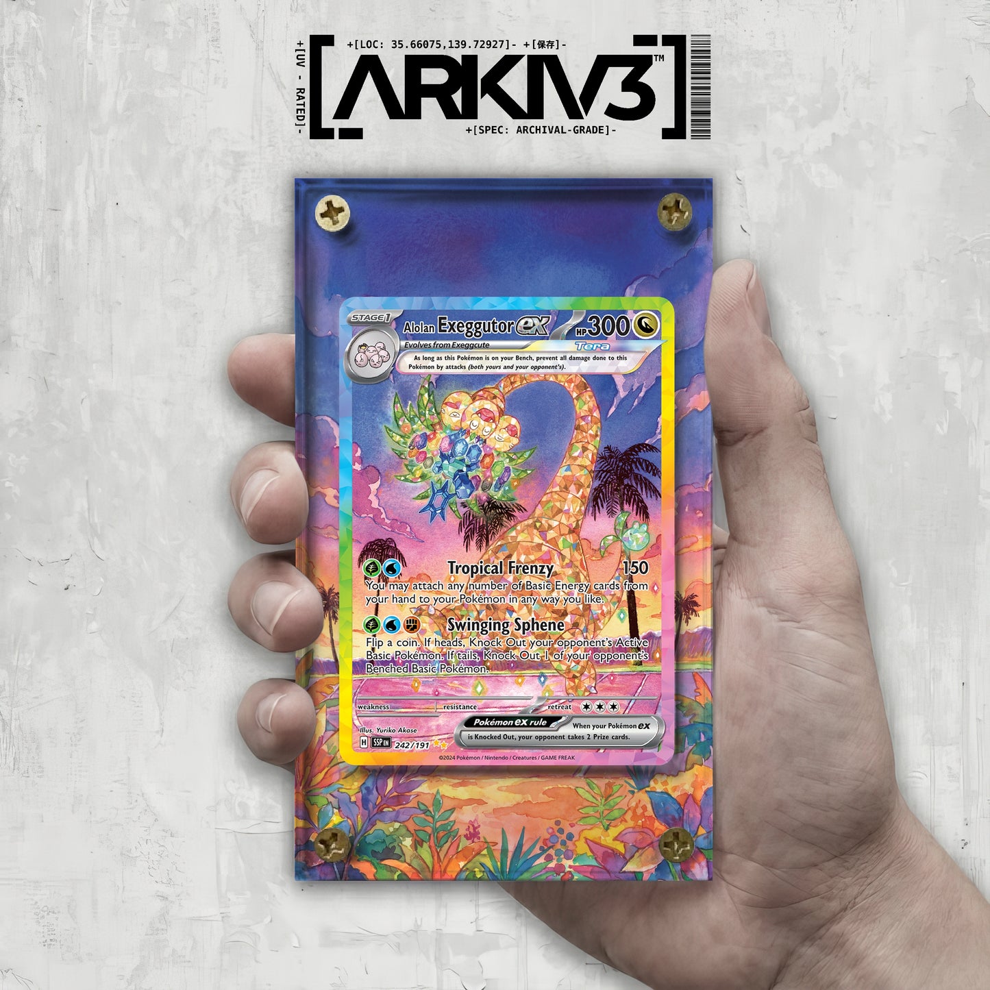 [UNIT: 242/191] // Alolan Exeggutor ex Extended Art Display Case - Raw
