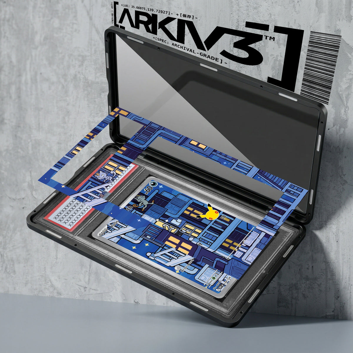 ARKIV3 PSA graded exploded mockup