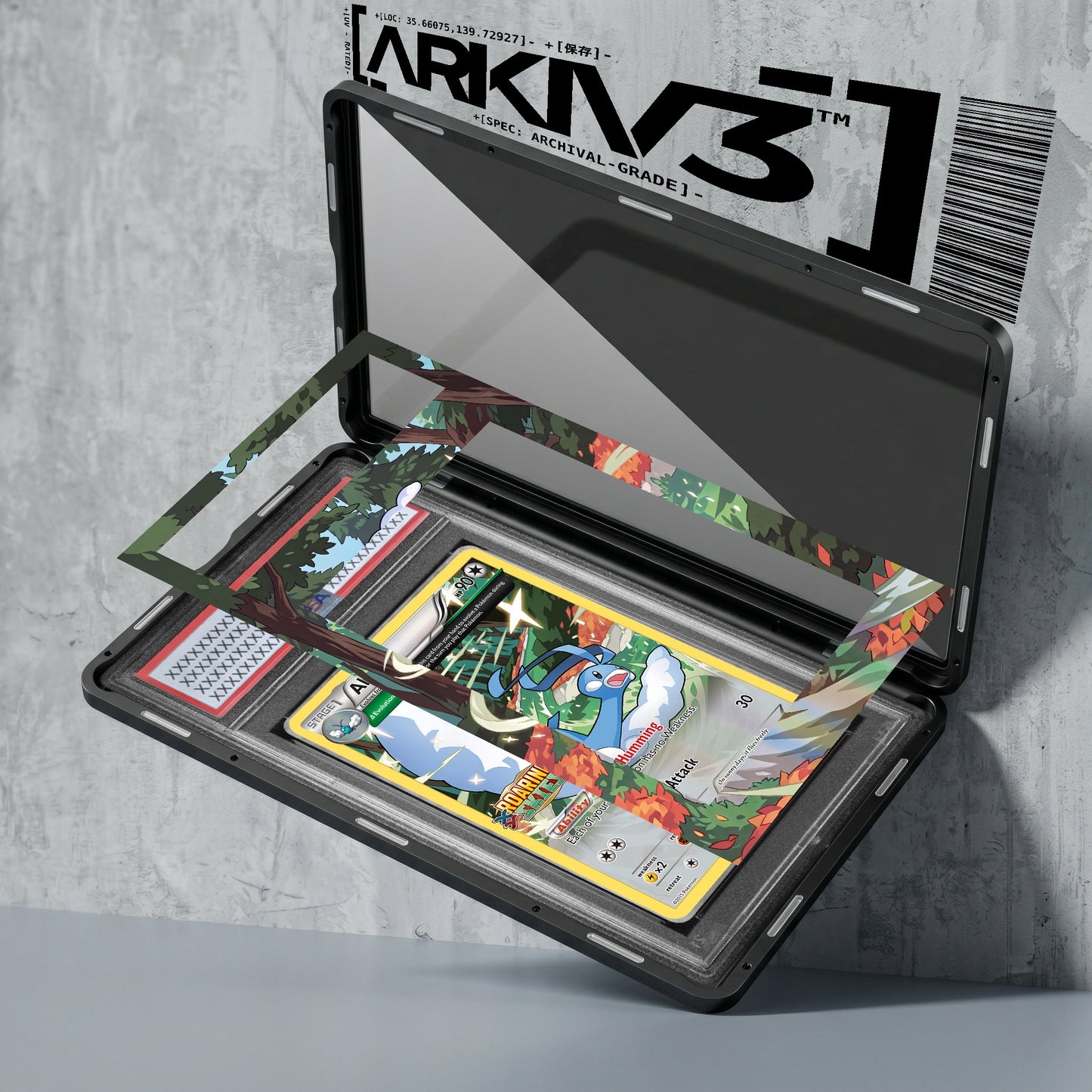 ARKIV3 PSA graded exploded mockup