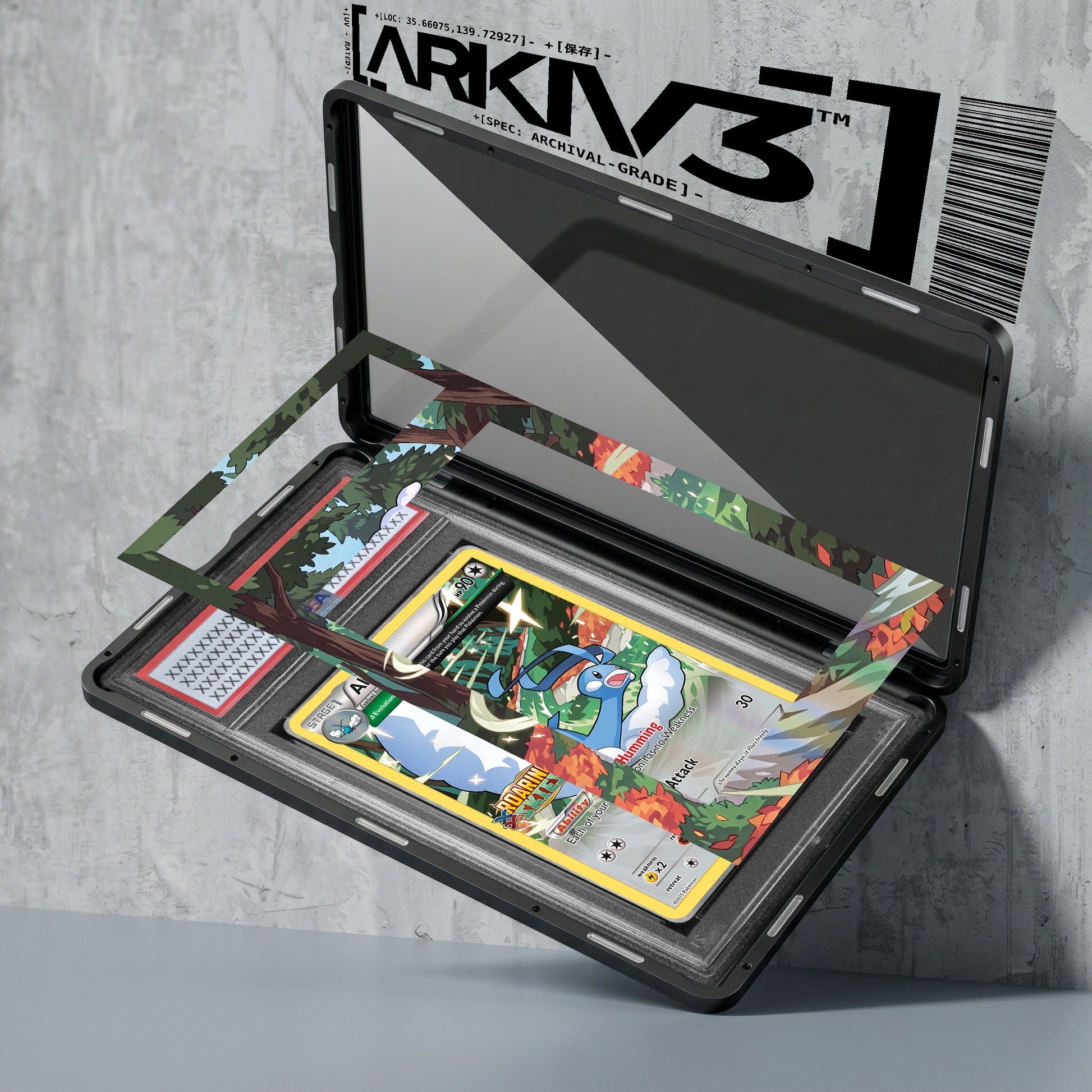 ARKIV3 PSA graded exploded mockup