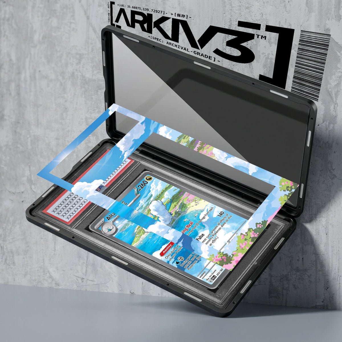 ARKIV3 PSA graded exploded mockup