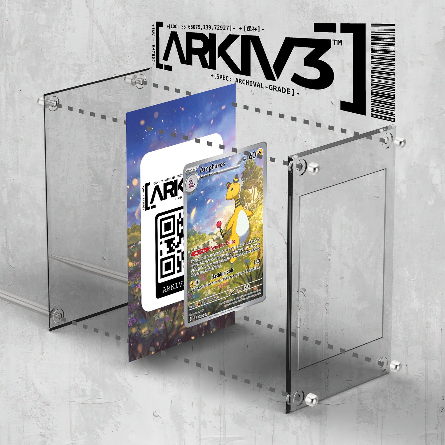 [UNIT: 90/86] // Ampharos Extended Art Display Case - Raw