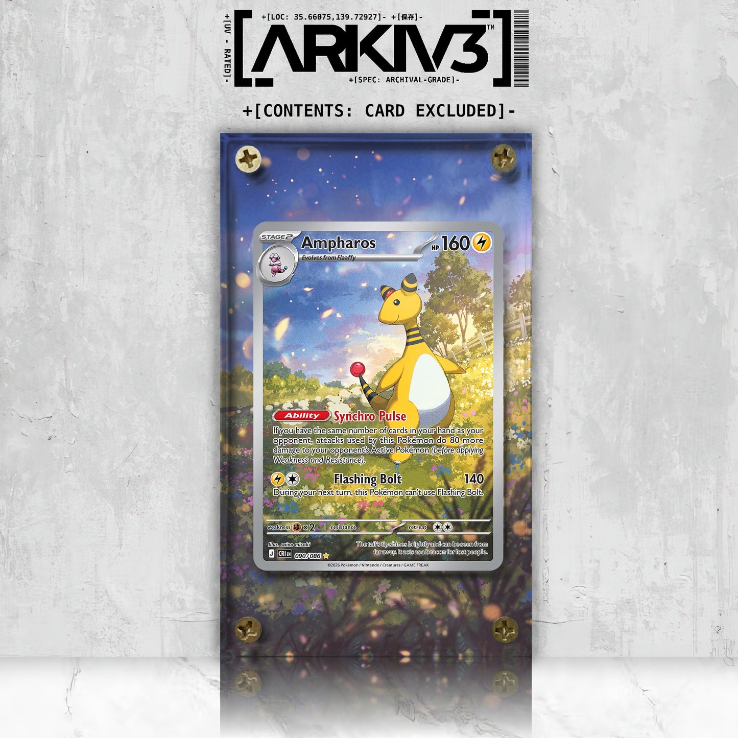 [UNIT: 90/86] // Ampharos Extended Art Display Case - Raw
