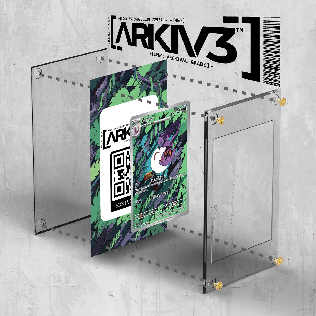 [UNIT: 176/162] // Arbok Extended Art Display Case - Raw