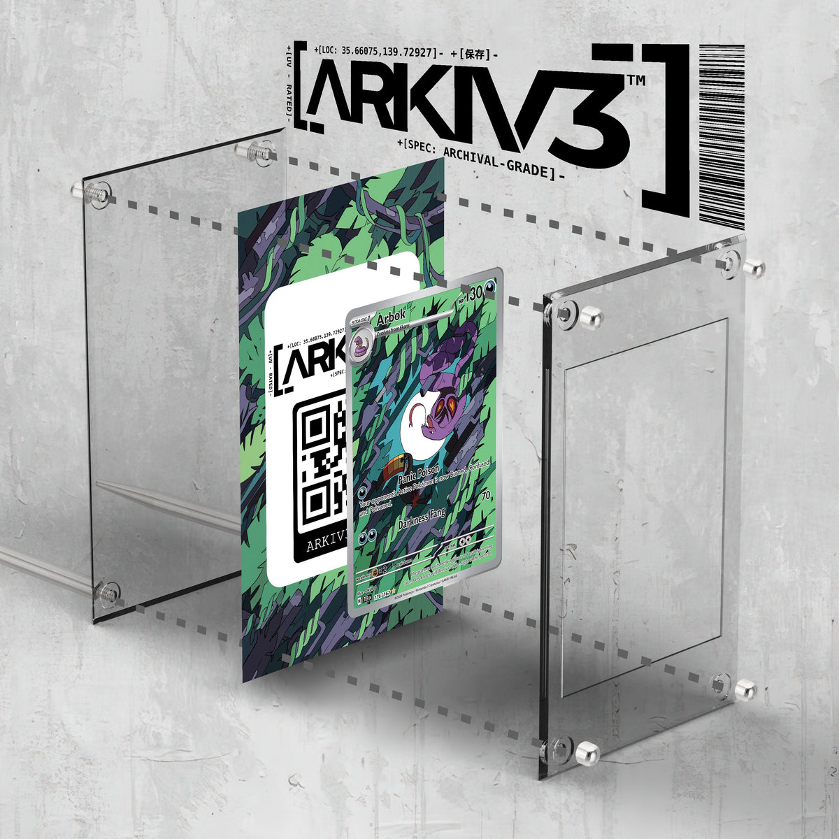 [UNIT: 176/162] // Arbok Extended Art Display Case - Raw