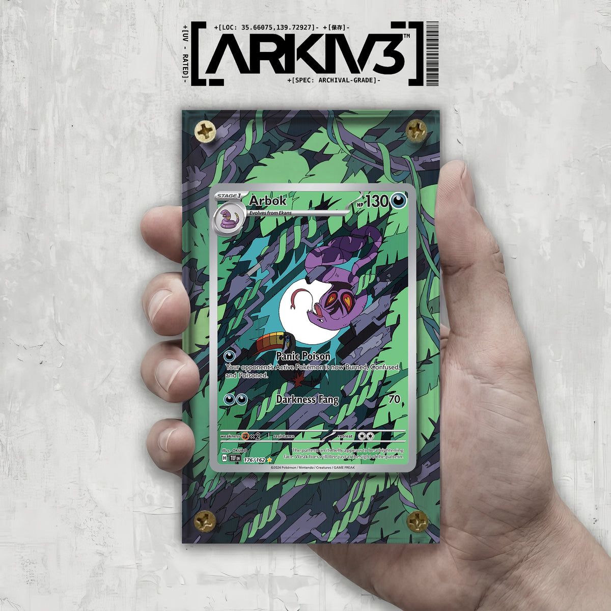 [UNIT: 176/162] // Arbok Extended Art Display Case - Raw