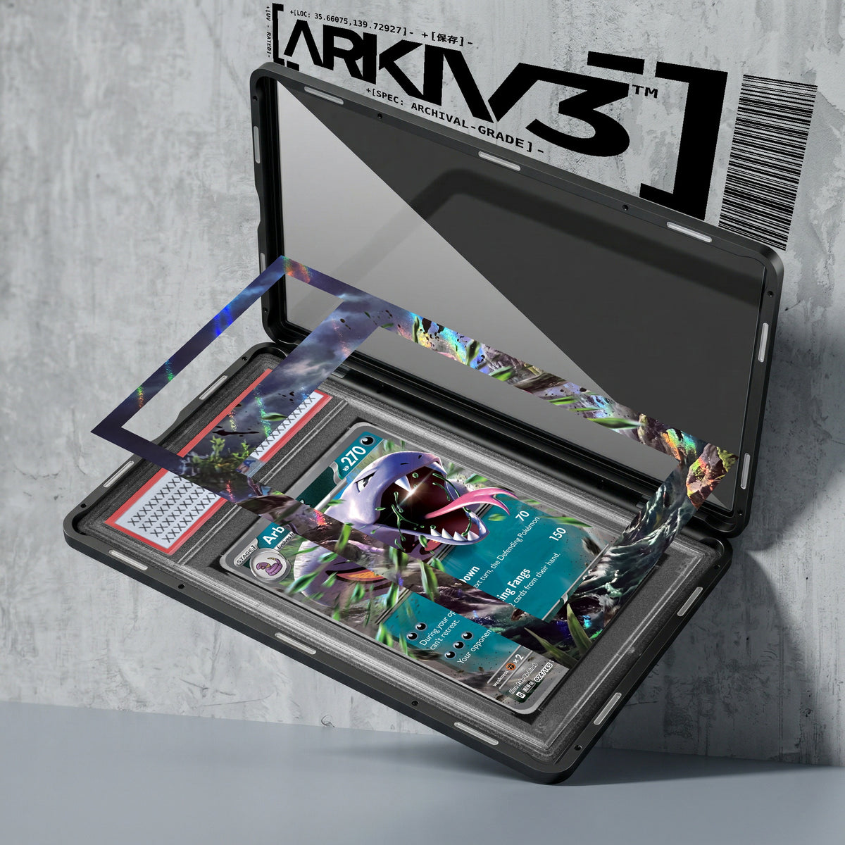 ARKIV3 PSA graded exploded mockup
