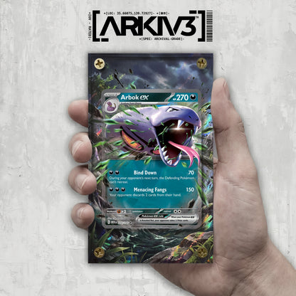 [UNIT: 024/165] // Arbok ex Extended Art Display Case - Raw