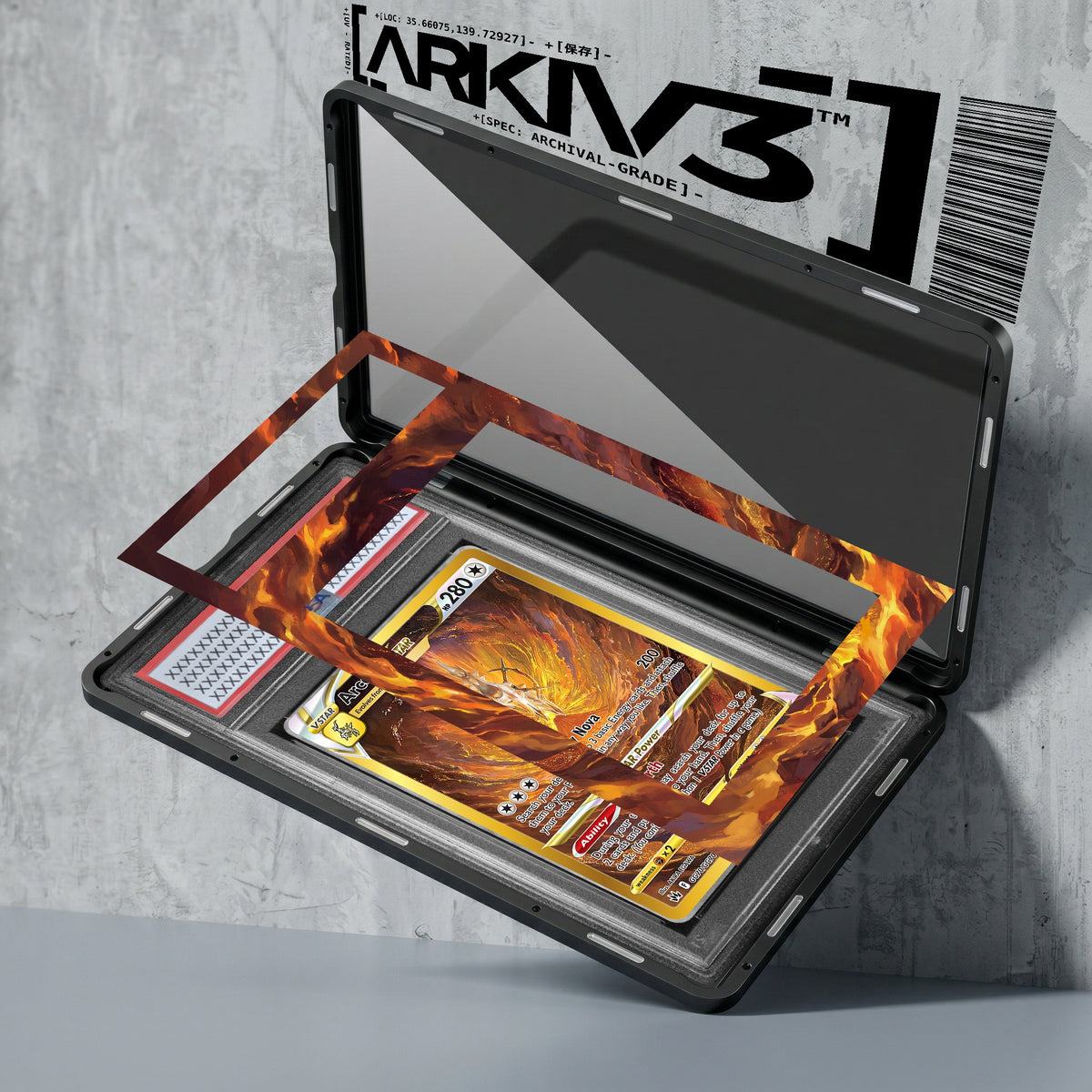 ARKIV3 PSA graded exploded mockup