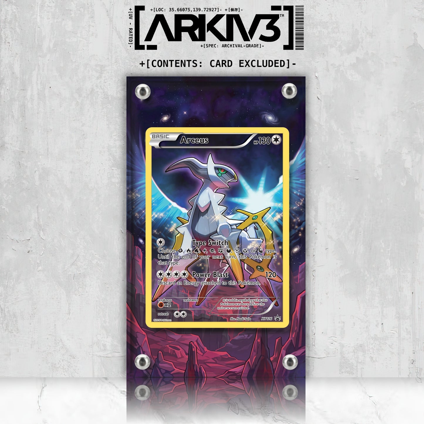 [UNIT: XY116/211] // Arceus Extended Art Display Case - Raw