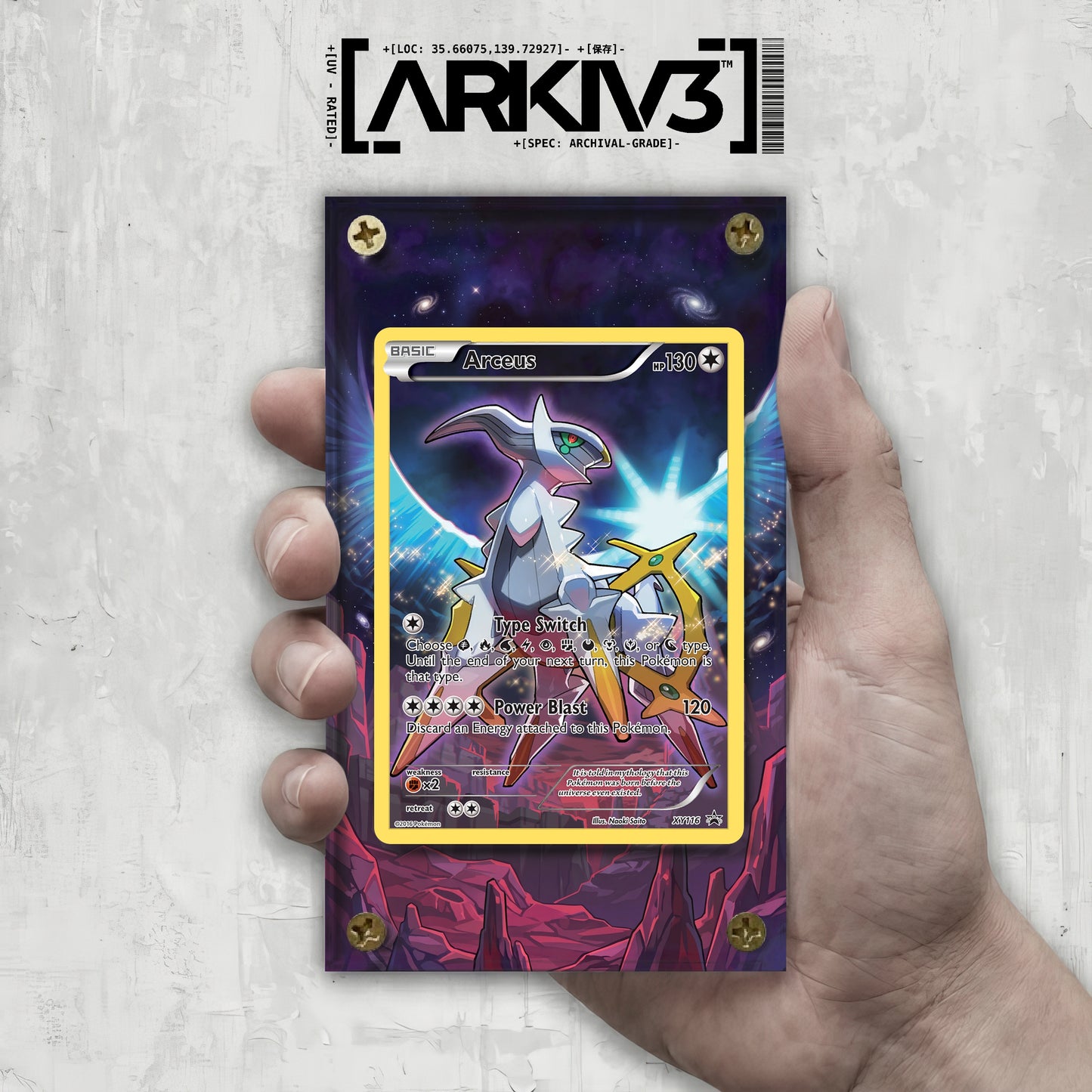 [UNIT: XY116/211] // Arceus Extended Art Display Case - Raw