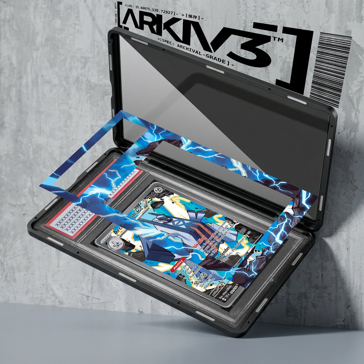 ARKIV3 PSA graded exploded mockup