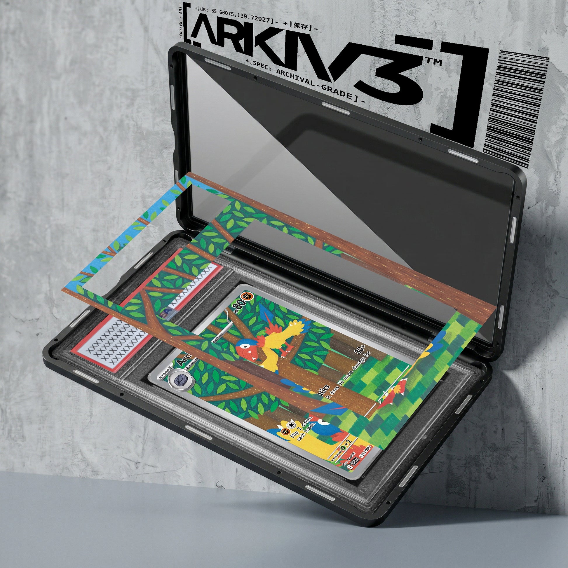 ARKIV3 PSA graded exploded mockup