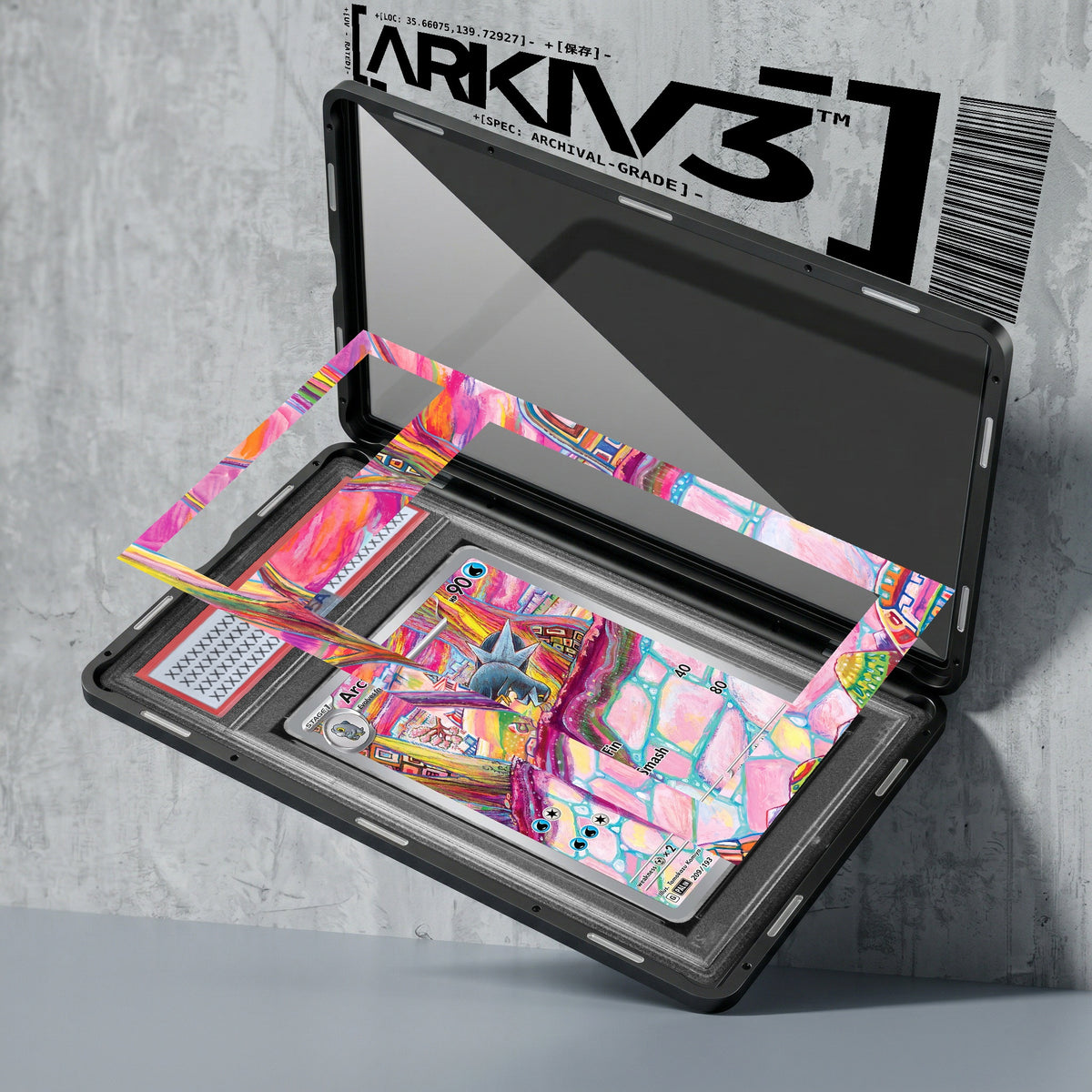 ARKIV3 PSA graded exploded mockup