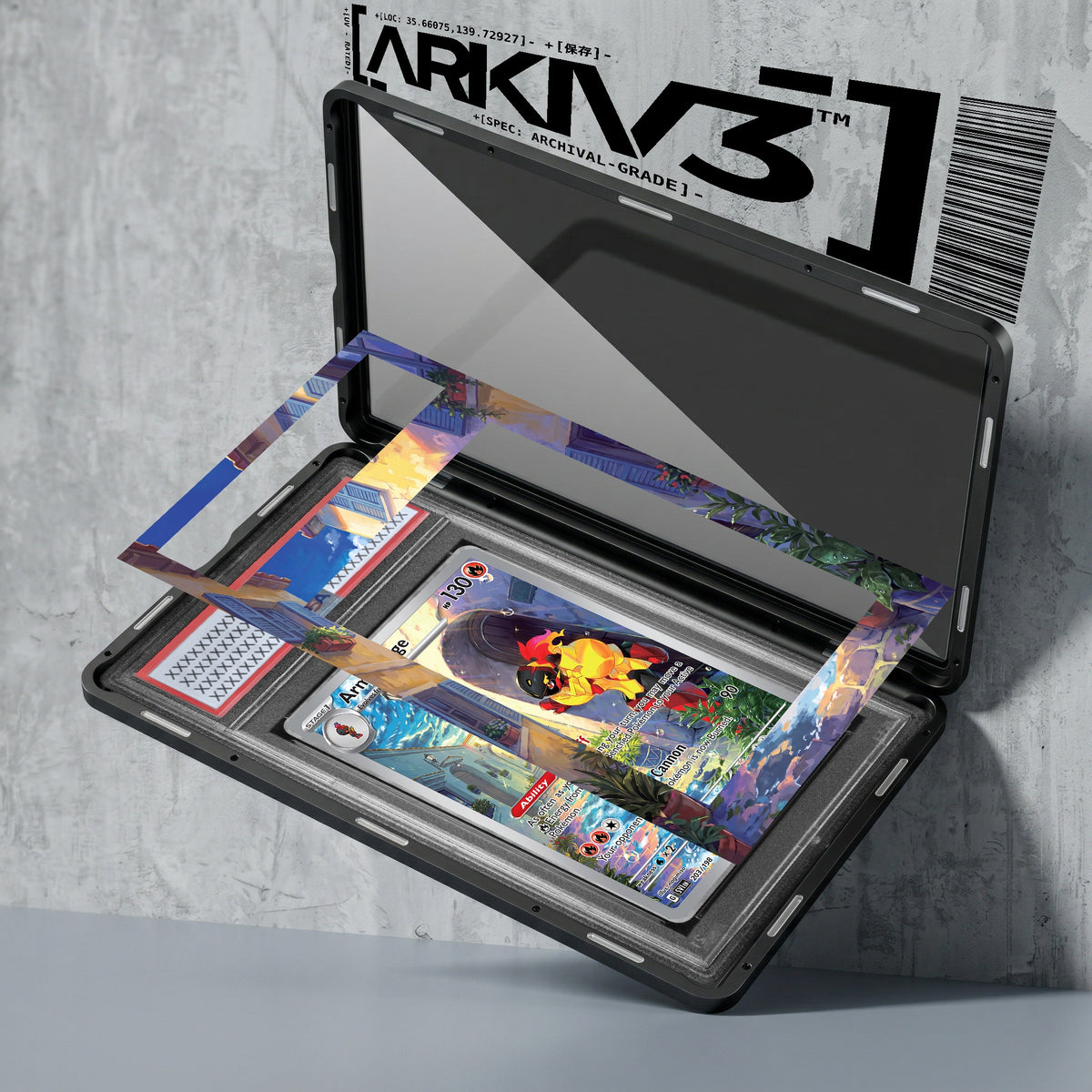 ARKIV3 PSA graded exploded mockup