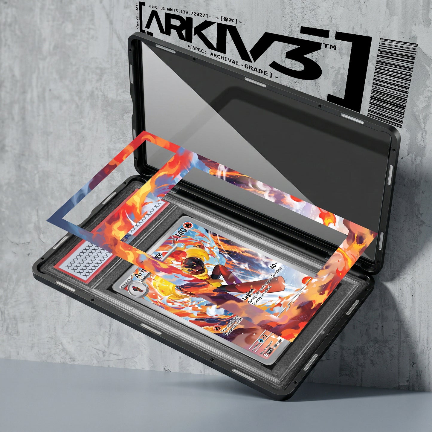 ARKIV3 PSA graded exploded mockup