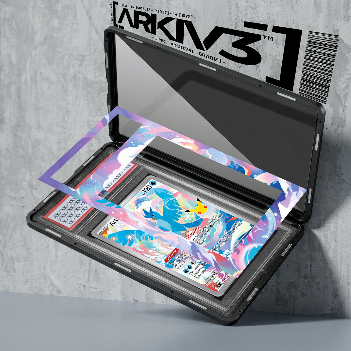 ARKIV3 PSA graded exploded mockup