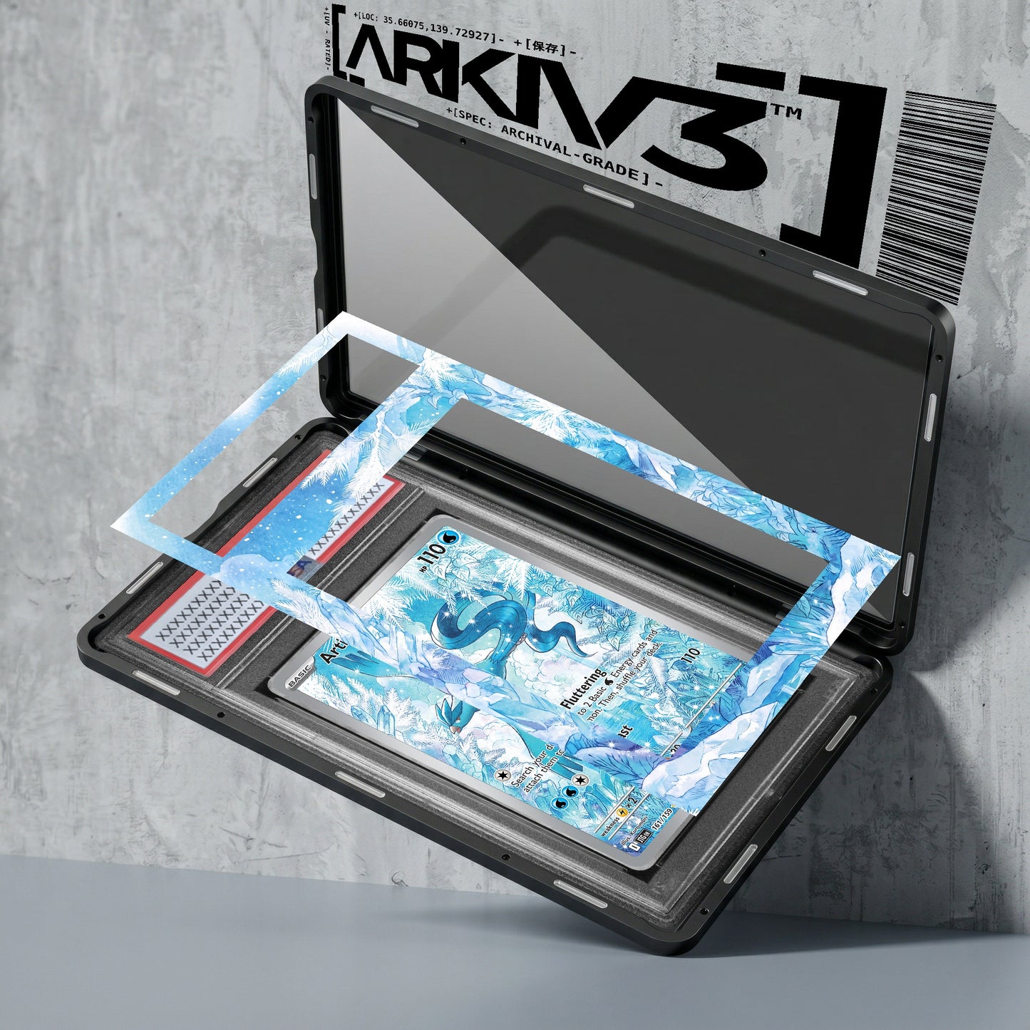 ARKIV3 PSA graded exploded mockup