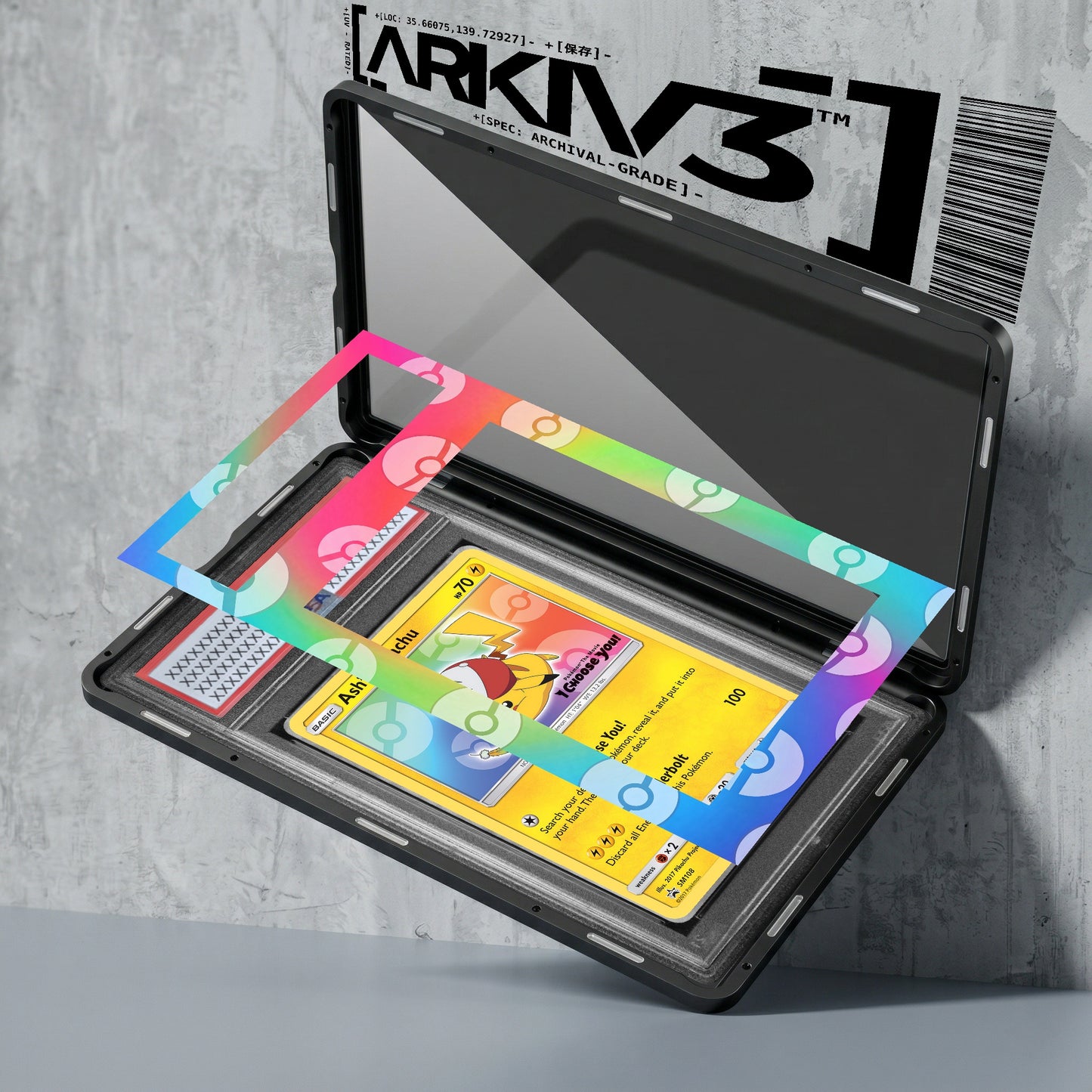 ARKIV3 PSA graded exploded mockup