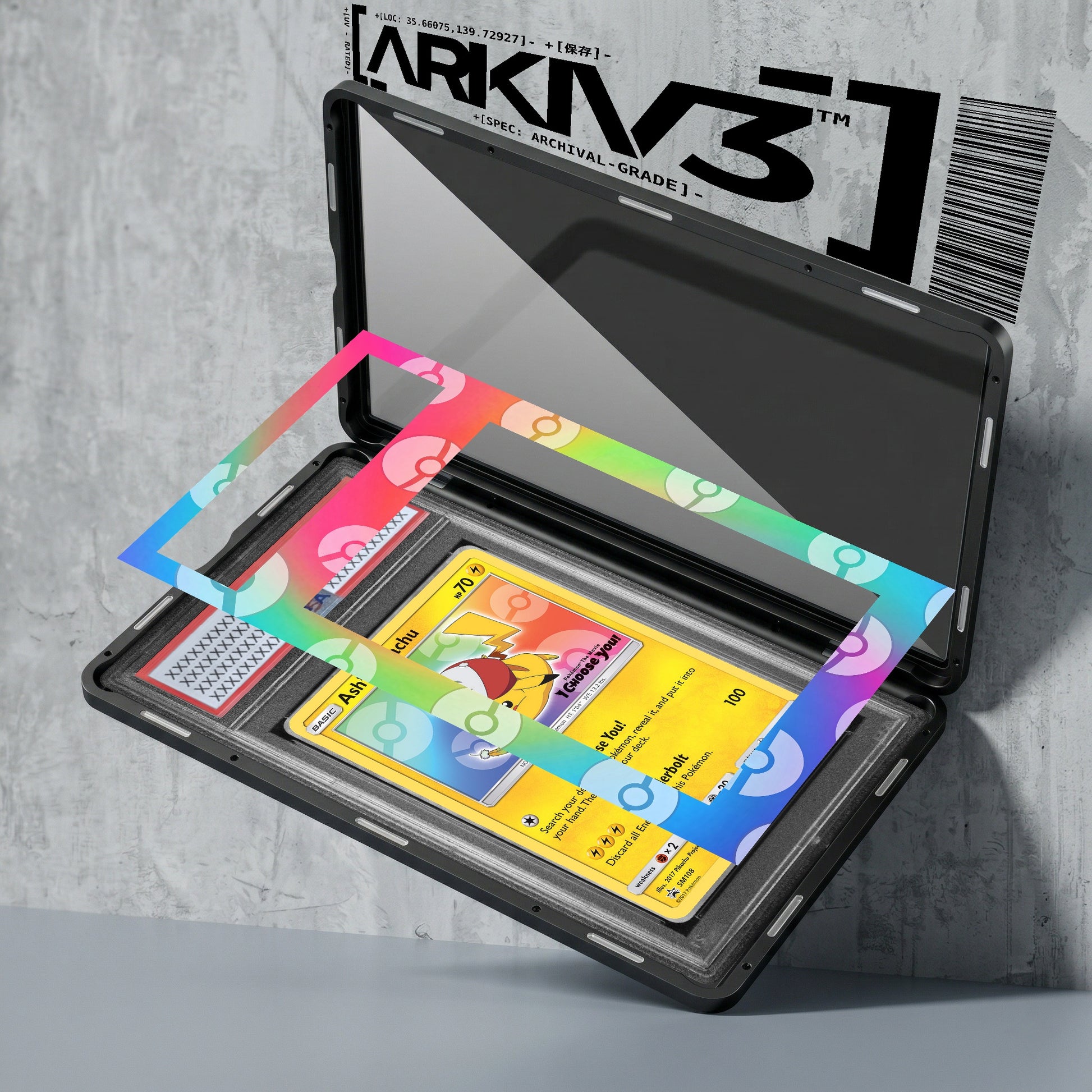 ARKIV3 PSA graded exploded mockup