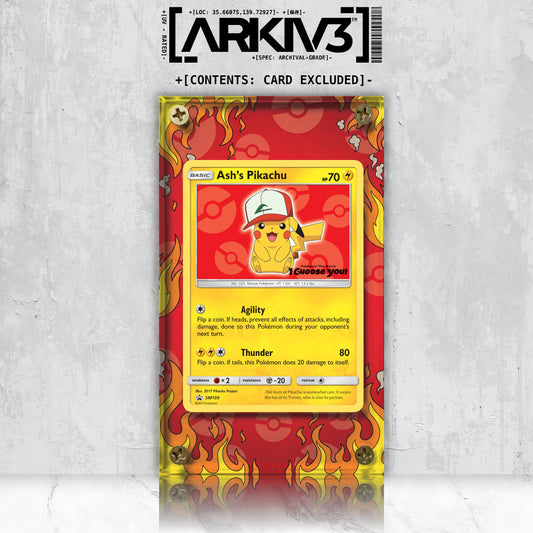[UNIT: SM109] // Ash's Pikachu Extended Art Display Case - Raw