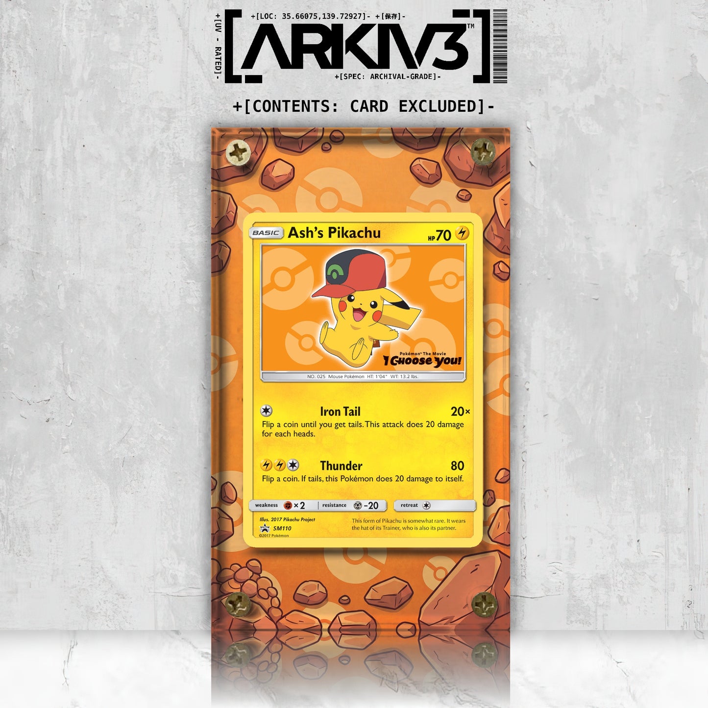 [UNIT: SM110] // Ash's Pikachu Extended Art Display Case - Raw