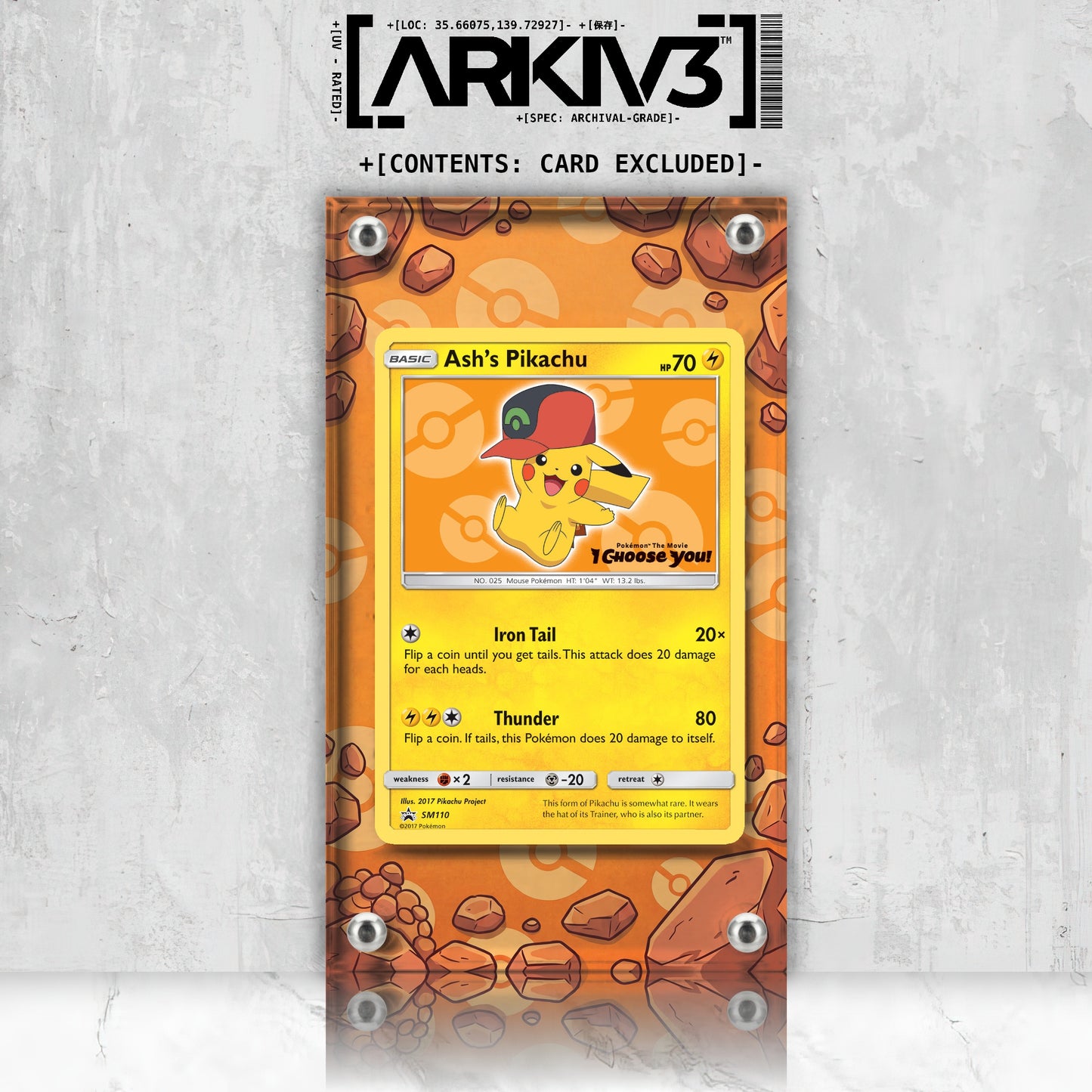 [UNIT: SM110] // Ash's Pikachu Extended Art Display Case - Raw
