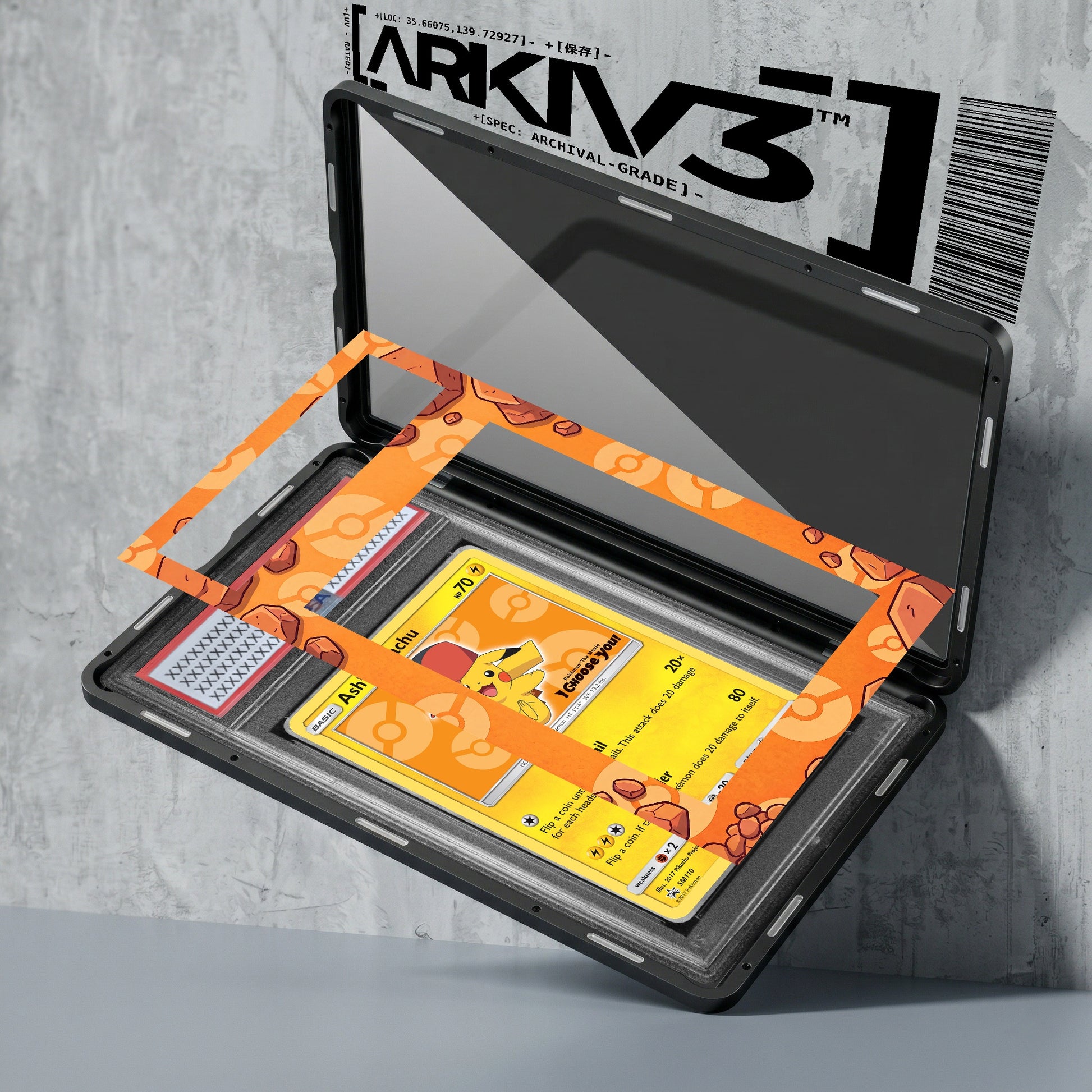 ARKIV3 PSA graded exploded mockup