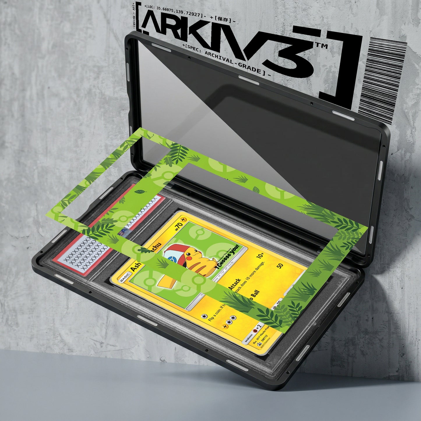 ARKIV3 PSA graded exploded mockup