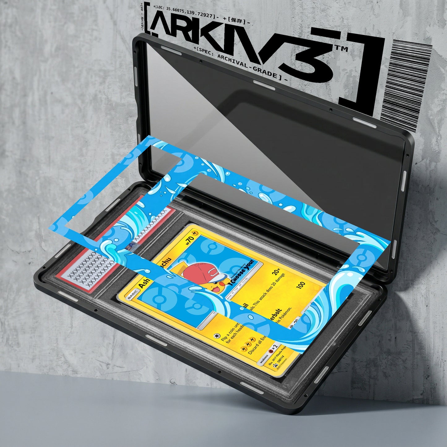 ARKIV3 PSA graded exploded mockup