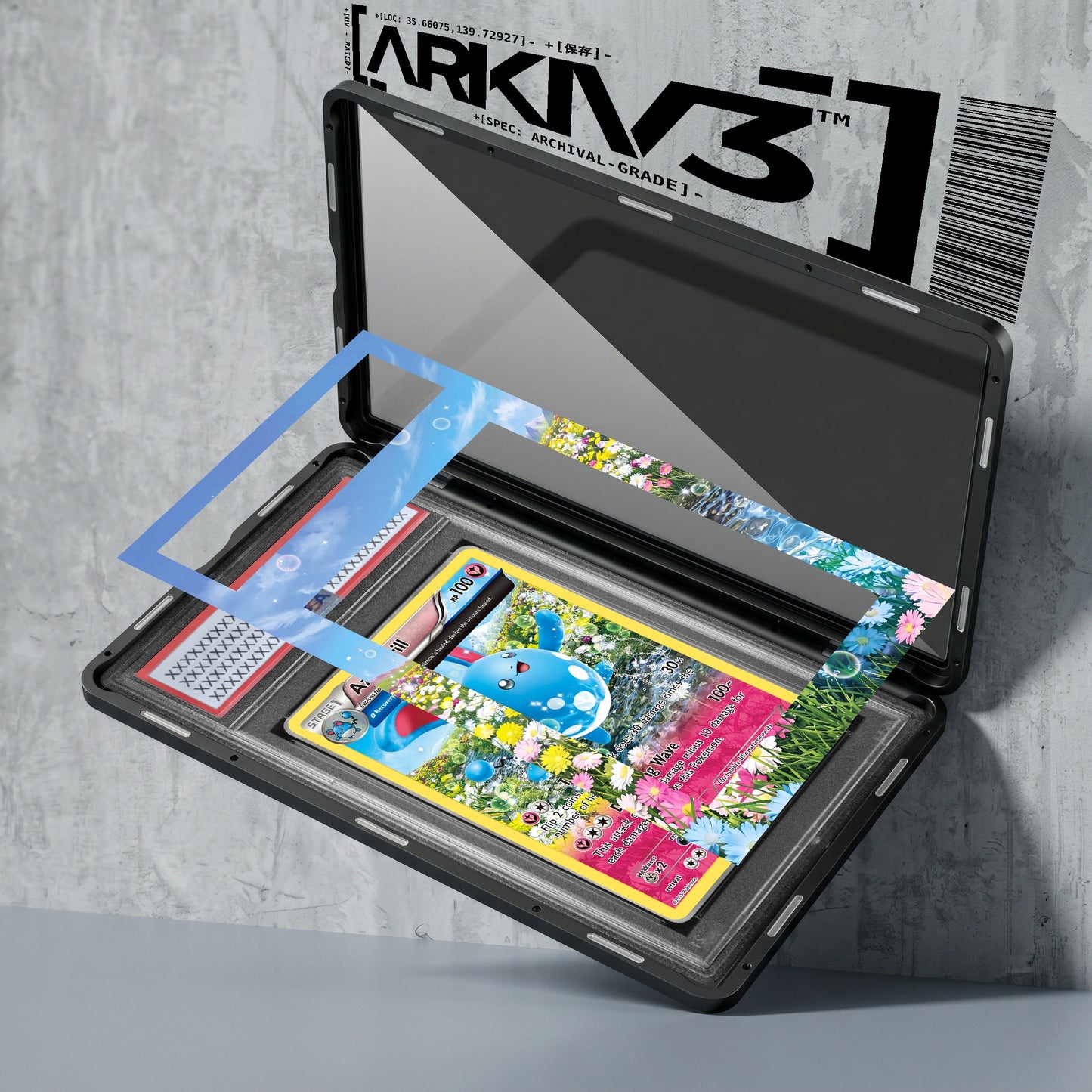 ARKIV3 PSA graded exploded mockup