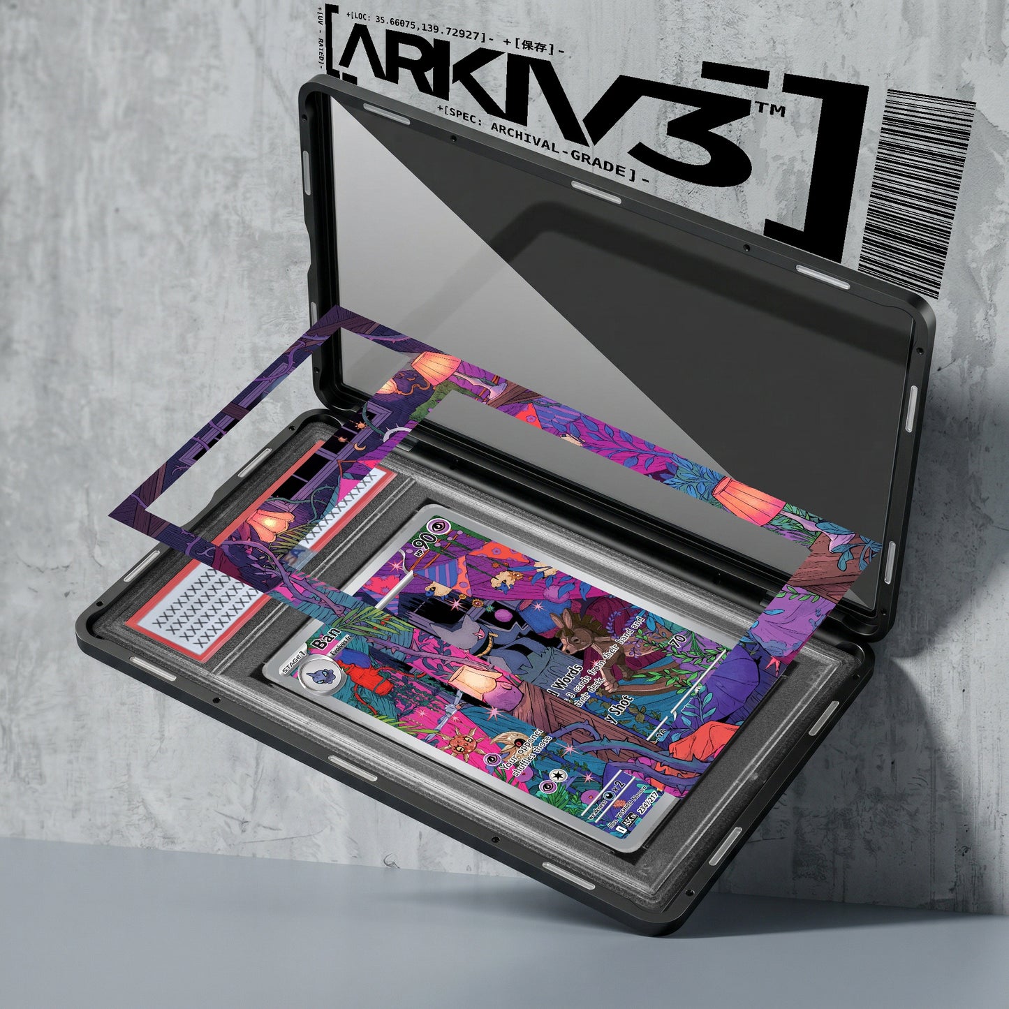 ARKIV3 PSA graded exploded mockup