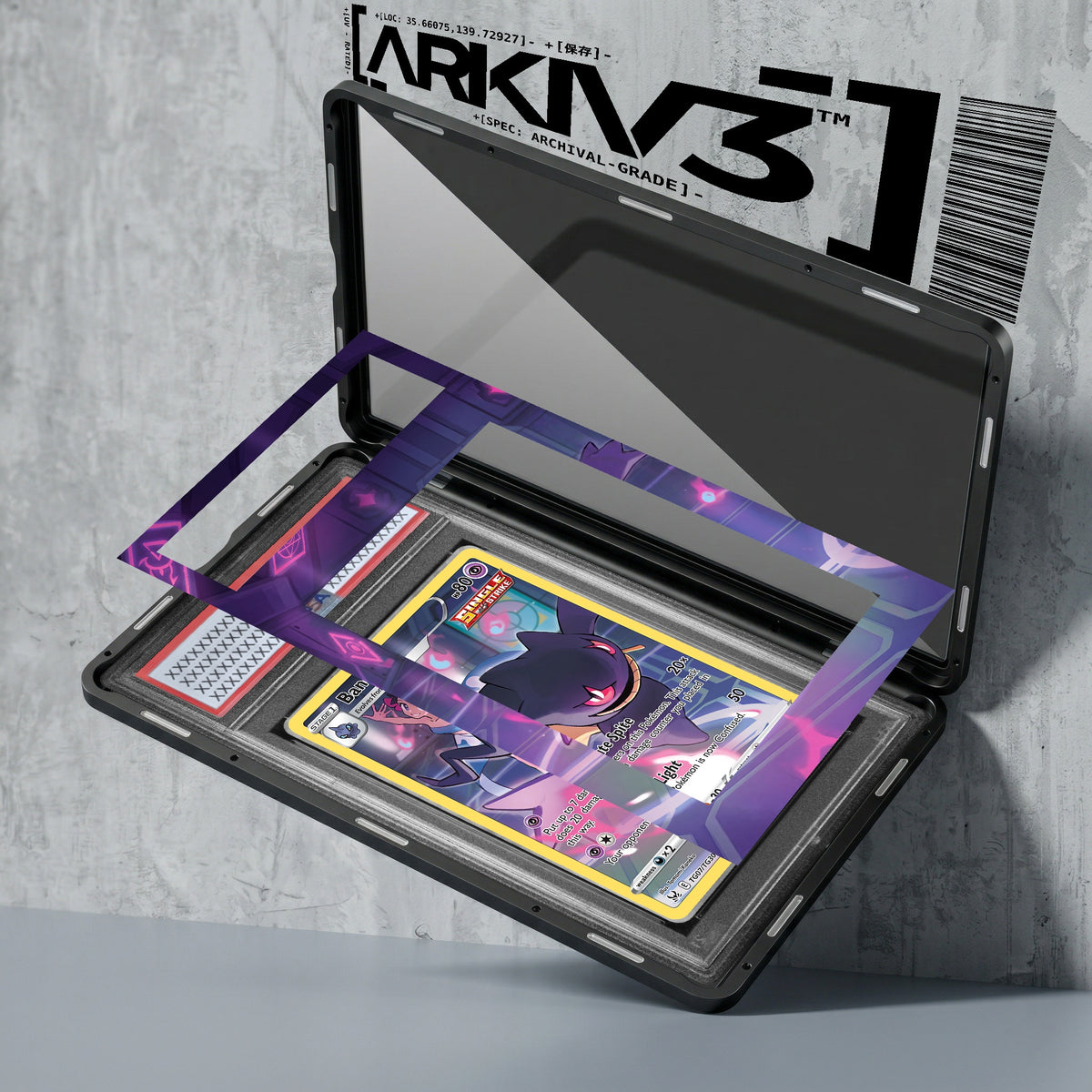 ARKIV3 PSA graded exploded mockup