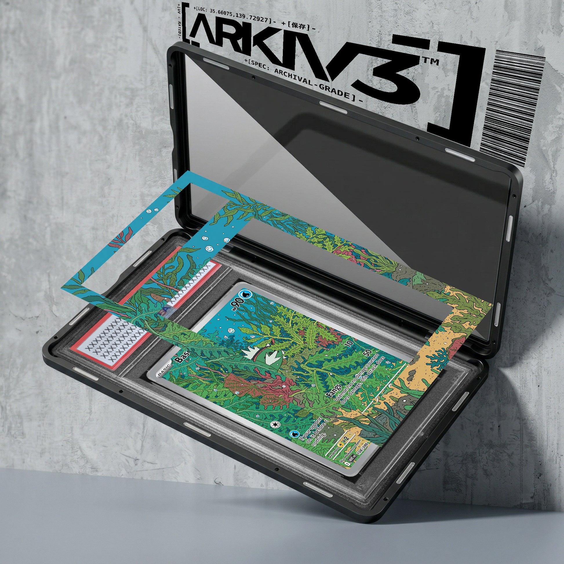 ARKIV3 PSA graded exploded mockup