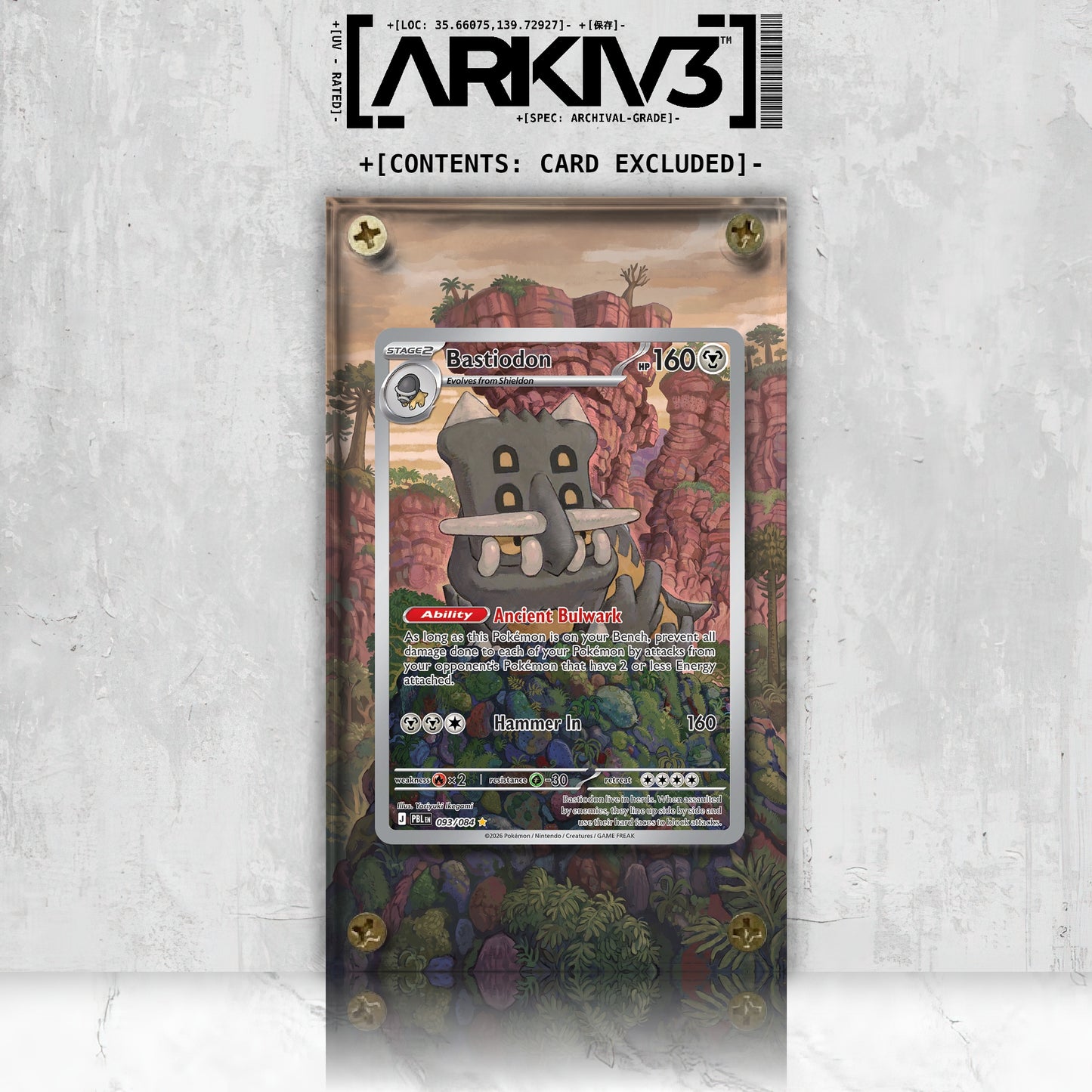 [UNIT: 93/84] // Bastiodon Extended Art Display Case - Raw