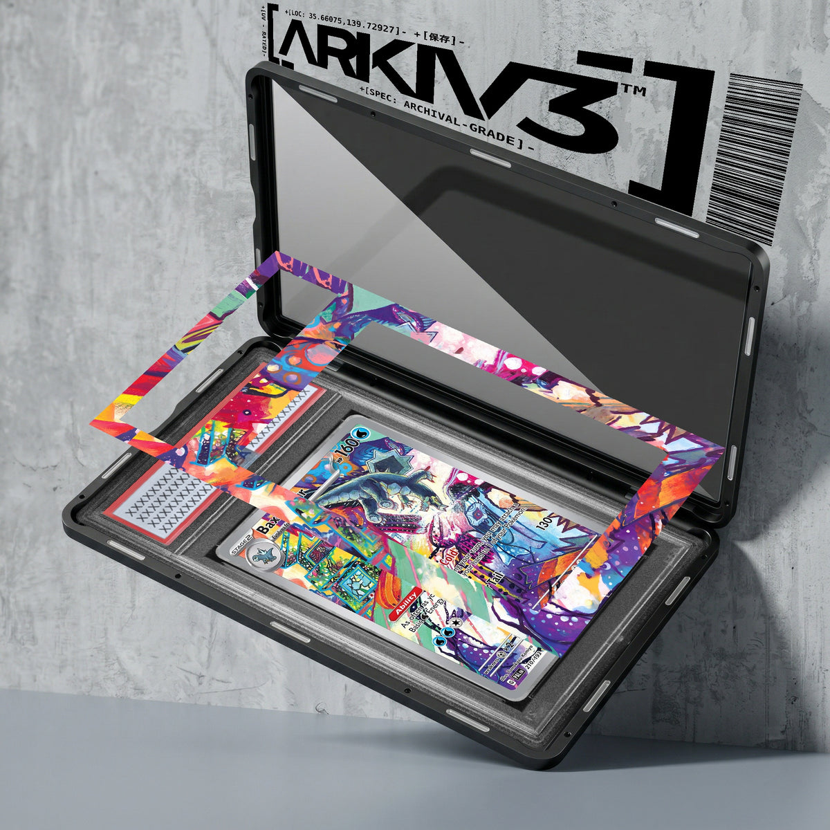 ARKIV3 PSA graded exploded mockup